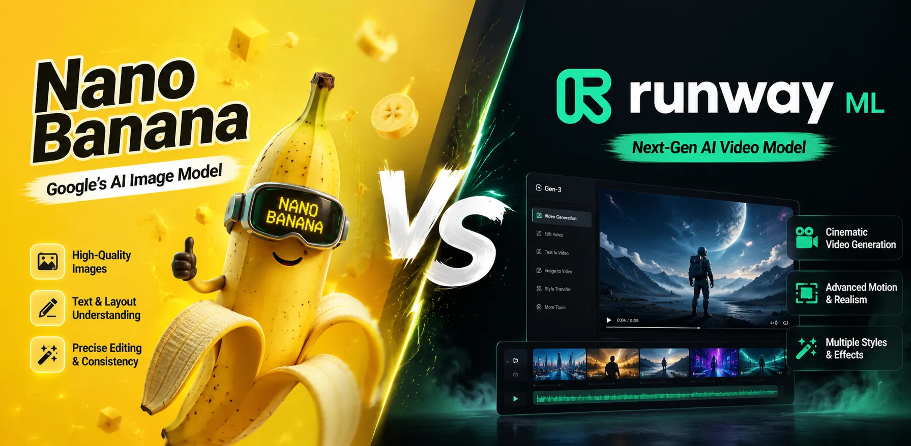 Nano Banana vs Runway ML